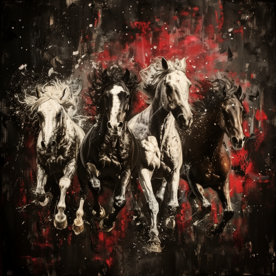 Epic Abstract Horses