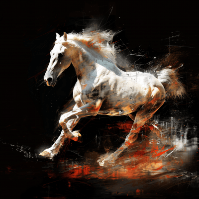 Abstract Horse Running