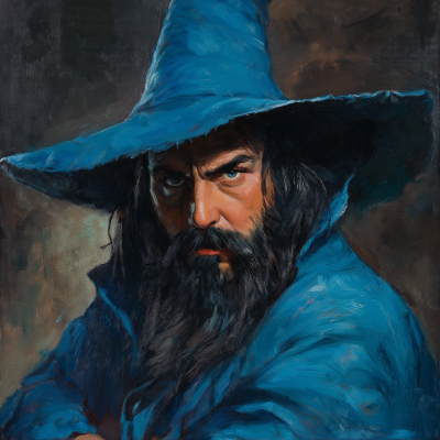 Young Wizard in Blue Robes