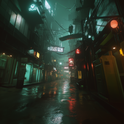 Cyberpunk Street Scene