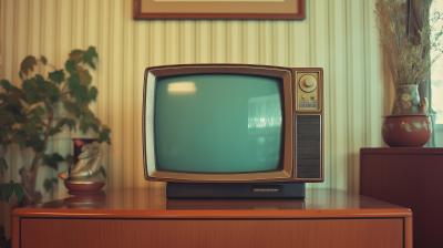 Vintage TV on a Table