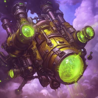 Biological Alien Engine in Hearthstone Style