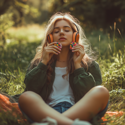 Gen Z Girl Enjoying Outdoors