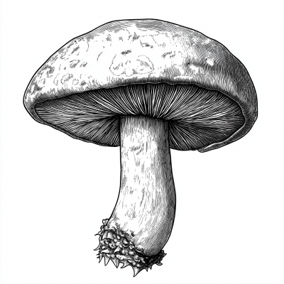 Bay Bolete Illustration