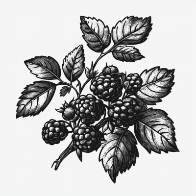 Blackberries Illustration