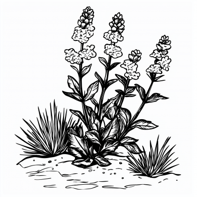 Desert Sage Illustration