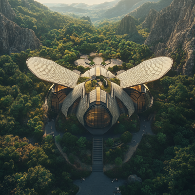 Bee-shaped Museum in Forest