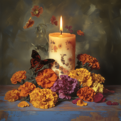 Vintage Marigold Candles