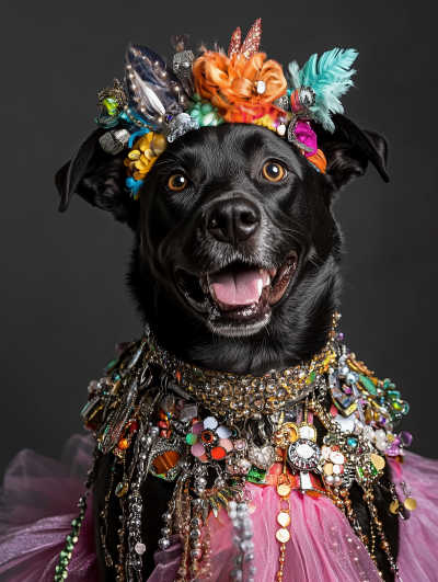 Exuberant Dancing Labrador Retriever