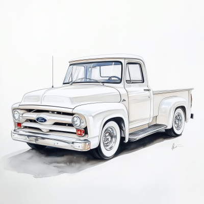 Hand Drawn Ford F