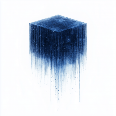 Blue Matrix Cube