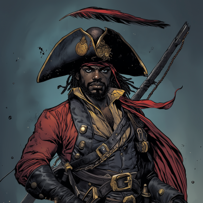 Black Skinned Pirate Captain