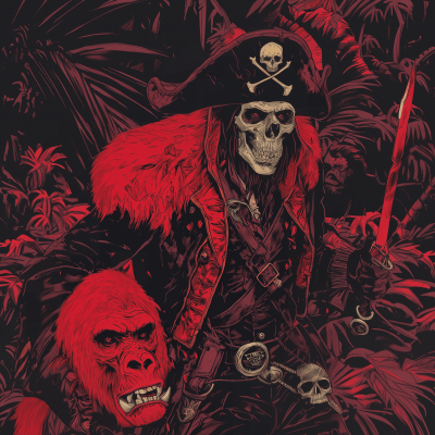 Pirate Skeleton in Jungle