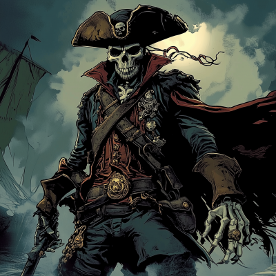 Skeleton Pirate Captain