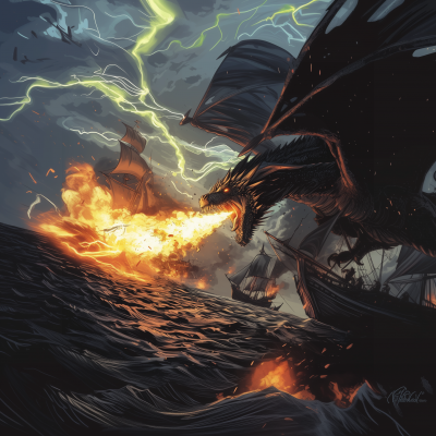 Drogon Attacks Pirate Ships