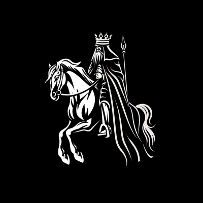 Minimalist King and Horse Logo