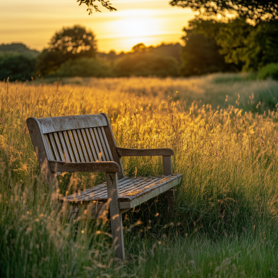 Serene Meadow Bench