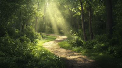 Winding Forest Path