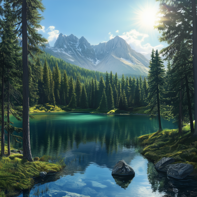 Serene Mountain Lake