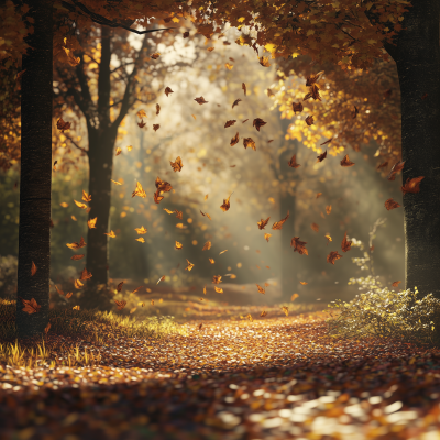 Tranquil Autumn Forest