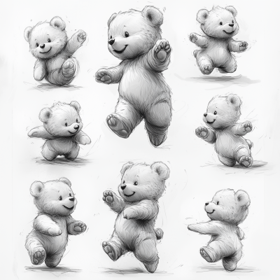 Teddy Bear Line Drawings