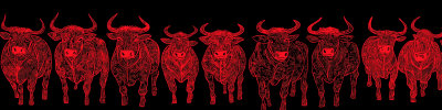 Doodle Art of Oxen