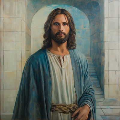 Majestic and Humble Jesus Christ Oil Painting