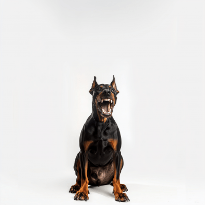 Aggressive Doberman