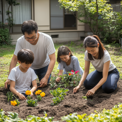 Japanese Family Gardening