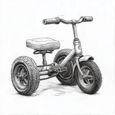 Kid’s Tricycle Sketch