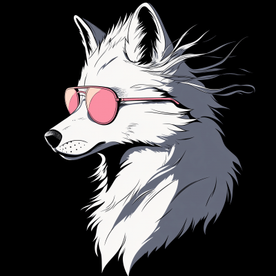 Cool Baby Wolf Illustration