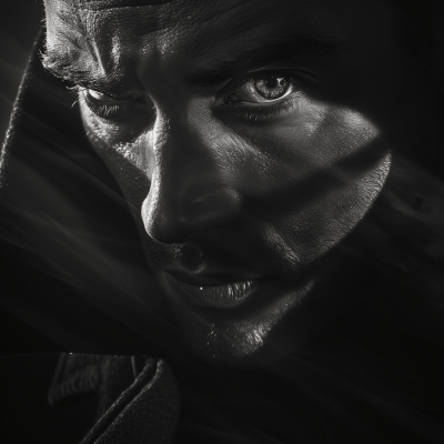 Menacing Vampire in Noir Style