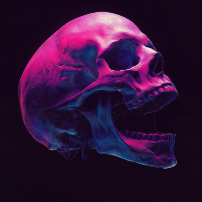 Colorful Skull Profile