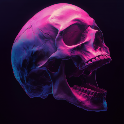 Colorful Skull Profile