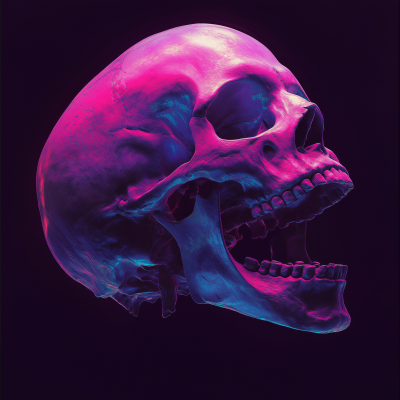 Colorful Skull Profile