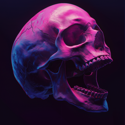 Colorful Skull Profile