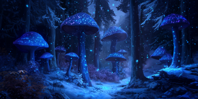 Mystical Forest at Night