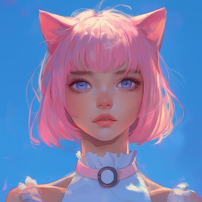 Cute Girl with Pink Hair