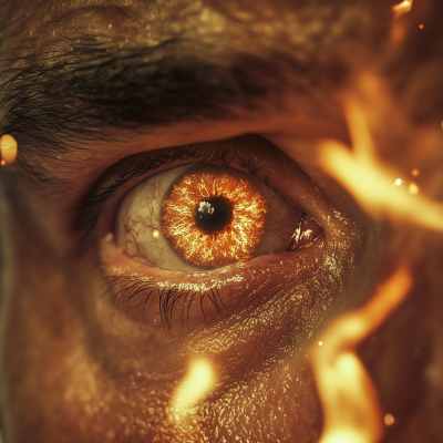 Close-Up of a Shocked Eye