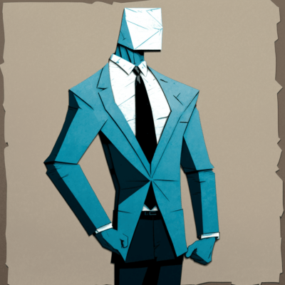 Origami Man in Suit