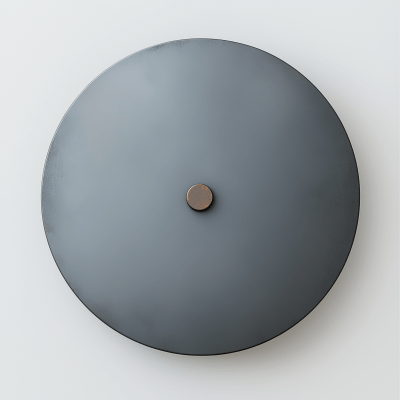 Gray Circle with Button