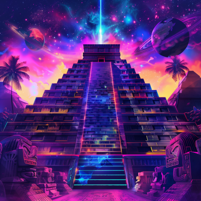 Aztec Temple Synthwave