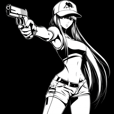 Anime Girl with Gun