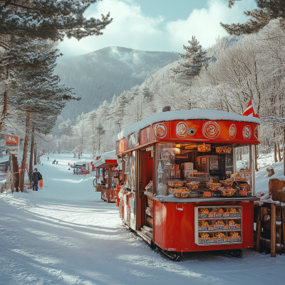 Mini Snack Stand at Ski Slope