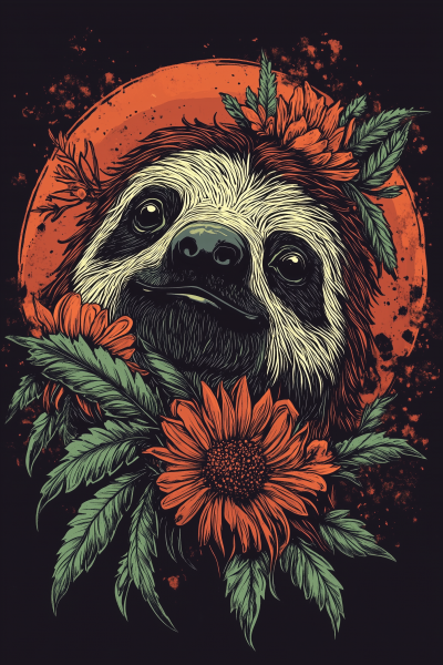 Sloth Flower Character