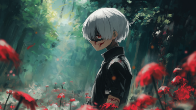 Kaneki Ken in Studio Ghibli Style