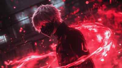 Kaneki Ken in Demon Slayer Style