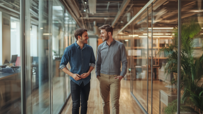 Office Corridor Conversation