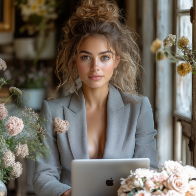 Business Woman at Laptop