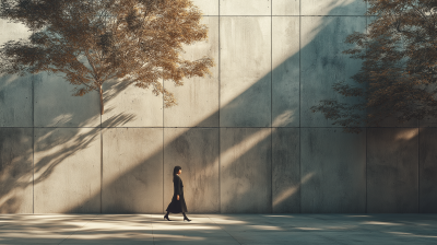 Mysterious Woman in Urban Setting